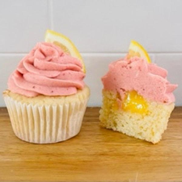 Pink lemon cupcakes